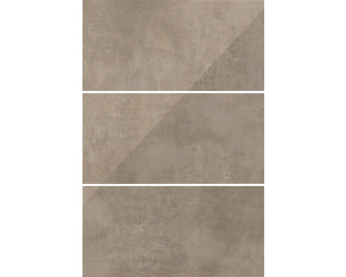 Drie keramische tegels met een mat oppervlak