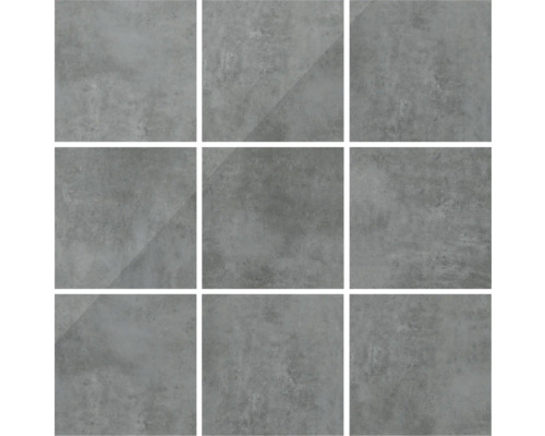 Negen grijze tegels met cementlook