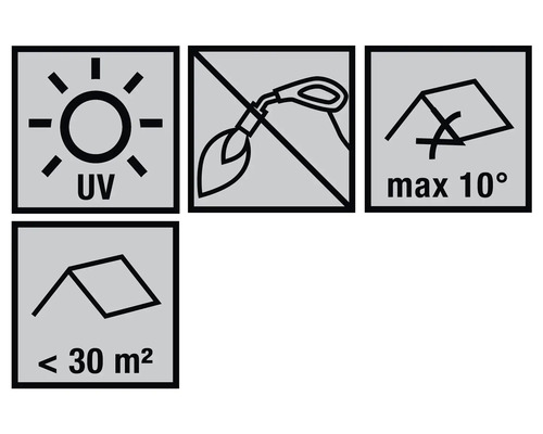 Uv-bestendig, geen gebruik van vlammenwerpers, maximale hellingshoek van 10 graden, minder dan 30 vierkante meter