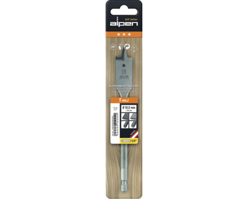 Alpen houtspiraalboor 18 mm