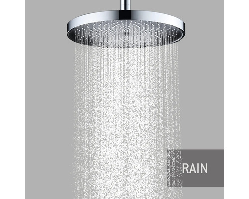 Regendouche met waterstraal