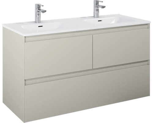 Wastafelonderkast met twee wastafels en twee lades