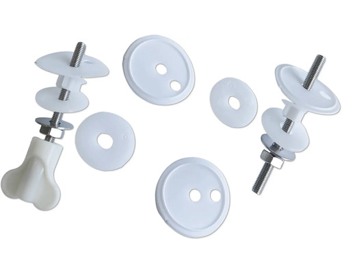 Bevestigingsset voor toiletzittingen met schroeven, moeren en ringen