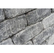 Close-up van een muur van betonstenen