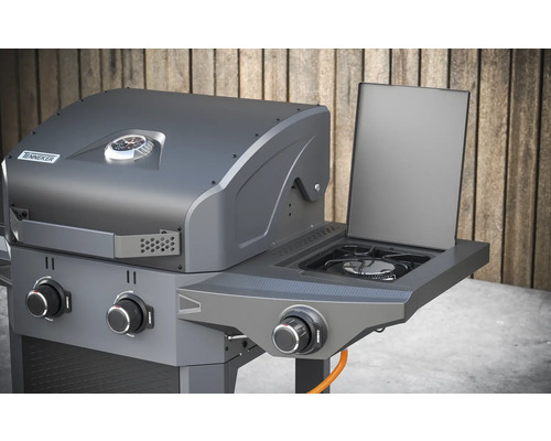 Gasbarbecue met zijbrander en dekselthermometer