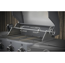 Detailopname van barbecue met draaispit