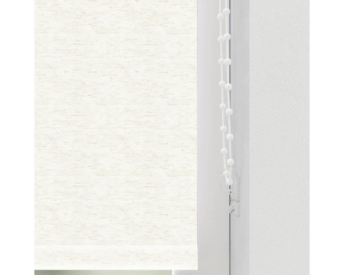 Lichtgekleurde stoffen rolgordijnen met bedieningsketting