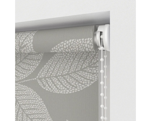Rolgordijn met bladmotief en kettingbediening
