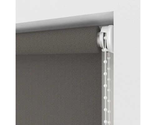 Grijs rolgordijn met kettingbediening voor raamdecoratie