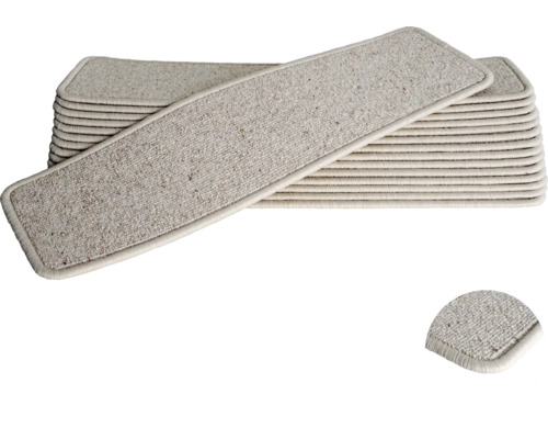 Trapmat Blenheim 269 lichtbeige 20x65 cm set van 15 Traptreden van textiel in een set