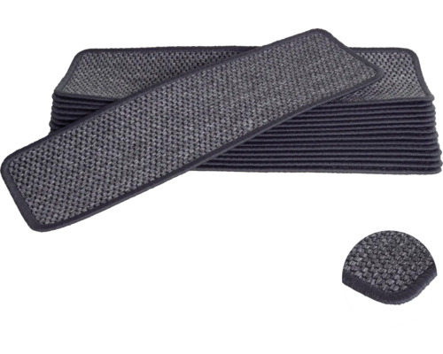 Trapmat Nature 3427 antraciet 20x65 cm set van 15 Trapmatten van stof, trappen toebehoren
