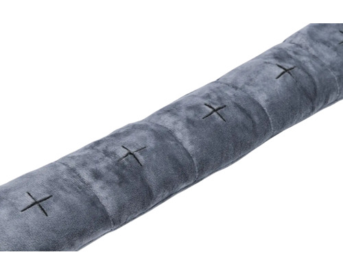 Tochtstopper van stof met kruissteekpatroon