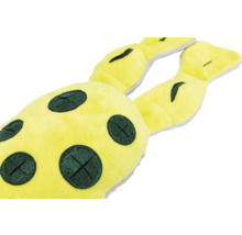 Geel, gestippeld hondenspeelgoed van pluche
