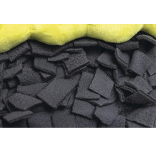 Detailopname van een hondensnuffelmat met fleece vierkantjes