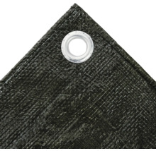 Detail van een zeildoek met oogje