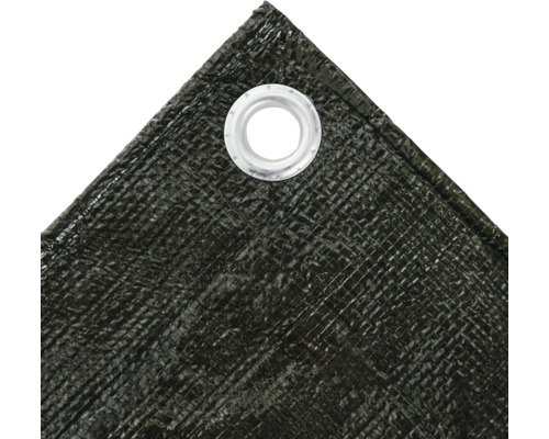 Detail van een zeildoek met oogje