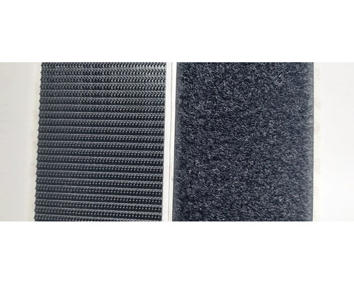 Close-up van een klittenbandsluiting met haak- en lus zijde