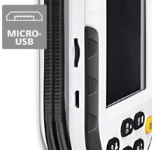 Detailweergave van een meetinstrument met Micro-USB-aansluiting