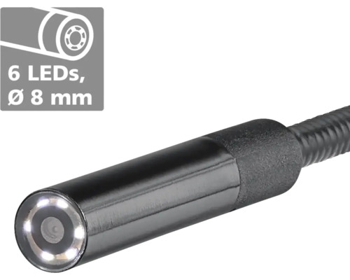 Endoscoopcamera met zes LEDs en een diameter van acht millimeter