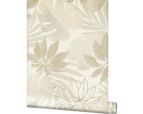 MARBURG Vliesbehang 31602 Avalon bladeren beige Rol behang met plantenmotief