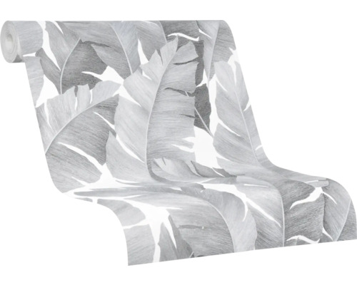 Rol behang met bladerpatroon