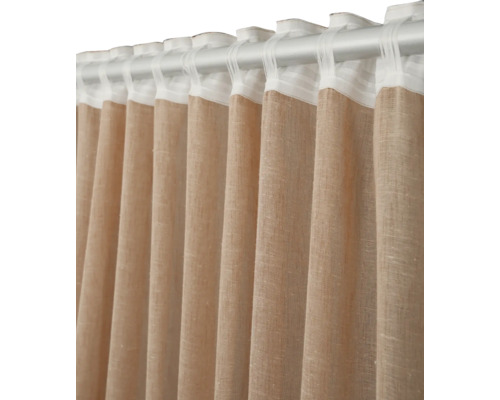 Gordijn met lusophanging aan een gordijnroede