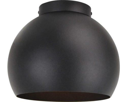 Zwarte plafondlamp in halve bolvorm