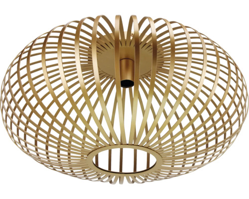 Ovale plafondlamp met metalen stijlen