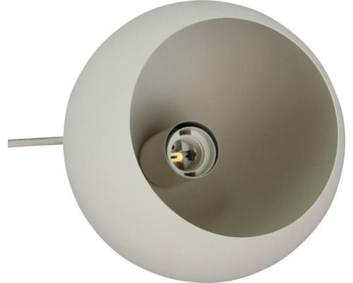 Binnenaanzicht van een ronde hanglamp met fitting