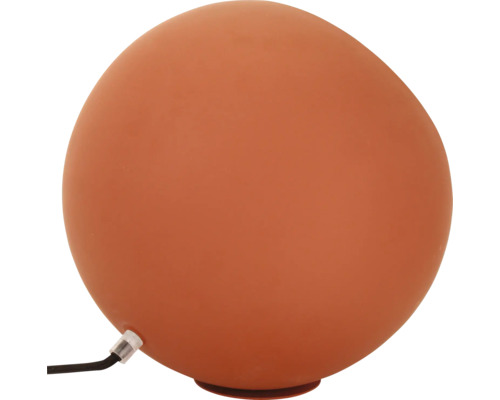 Terracottakleurige bolvormige lamp