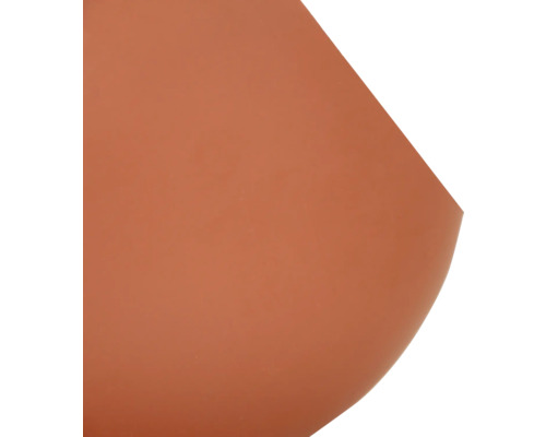 Terracottakleurig materiaalfragment