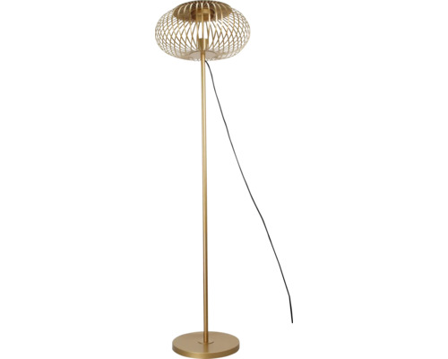 Gouden vloerlamp met metalen frame