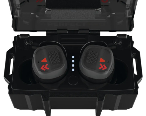 Draadloze oordopjes in zwarte oplaadbox