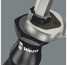 Wera Logo op de handgreep van een ratel met zeskantopname