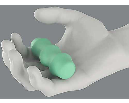 Hand met massagebal van kunststof