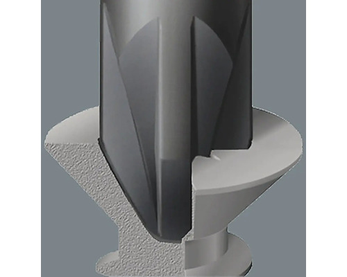 Close-up van een schroefboor in materiaal