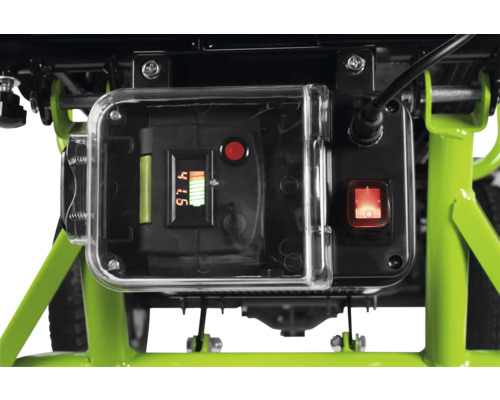 Batterij-indicator en schakelaar van een kruiwagen
