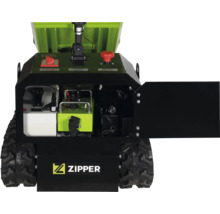 Zipper Logo op een minidumper.