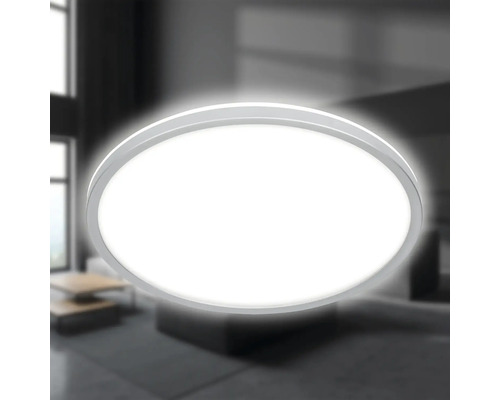 Ronde led-plafondlamp in de woonkamer