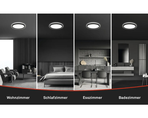 Plafondlamp in woonkamer, slaapkamer, eetkamer en badkamer