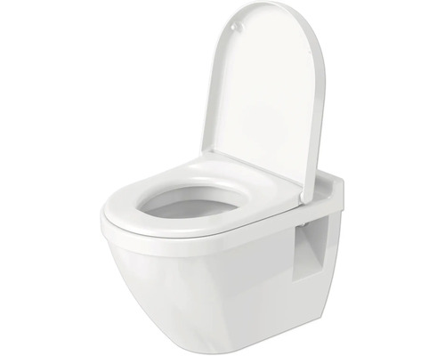 Wandcloset diepspoel met open spoelrand en toiletzitting