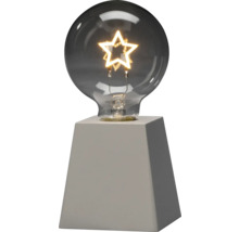 Decoratieve lamp met stervormige gloeilamp op voet