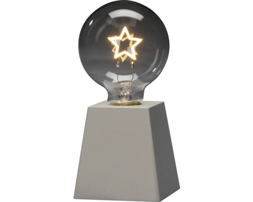 Decoratieve lamp met stervormige gloeilamp op voet