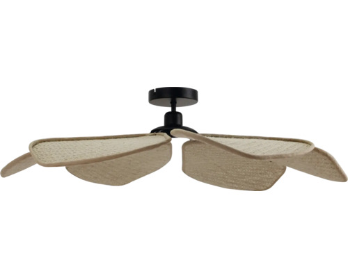 Plafondventilator met bladen van rotan