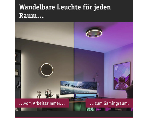Flexibel licht voor elke ruimte, van werkkamer tot speelkamer, met ronde wand- en plafondlampen.