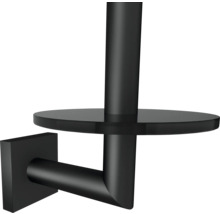 Zwarte toiletpapierhouder voor wandmontage