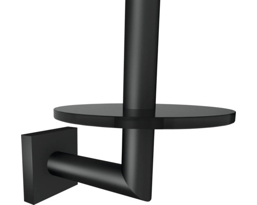 Zwarte toiletpapierhouder voor wandmontage