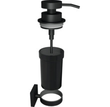 Zwarte zeepdispenser voor wandmontage