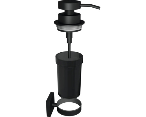 Zwarte zeepdispenser voor wandmontage