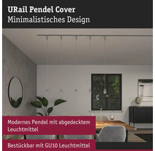 URail pendelarmatuur met minimalistisch design boven een eettafel